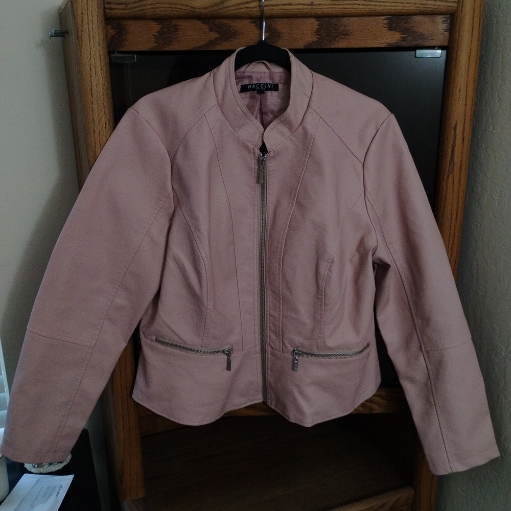 Blank NYC Women's Soft Pink Leather Jacket